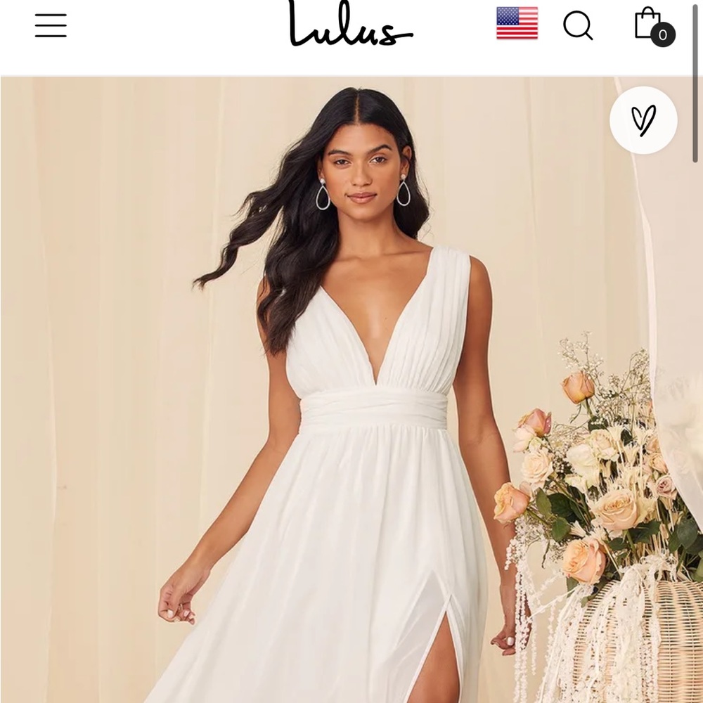 Lulus White Maxi Dress in Small